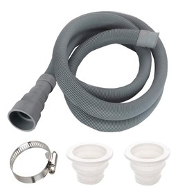 Lurowo Washing Machine Drain Hose Inlet Hose Including Hose Clamp and Pipe Sealing Plug, Extension Washing Pipe (3 m)