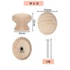 YFFSFDC Wooden Handle Knob Set of 5 Round Interior Drawer