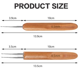 Dreadlocks Crochet Hooks, Crochet Hooks for Dreadlocks, Dread Locks Crochet Loc Needle for Braid Craft 0.5mm (2Hook and 4 Hooks)