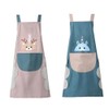 Queerelele Pack of 2 Women's Waterproof Kitchen Apron Cooking Apron