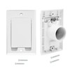 Central Vacuum Square Door Low Volt Inlet Wall Plate for
