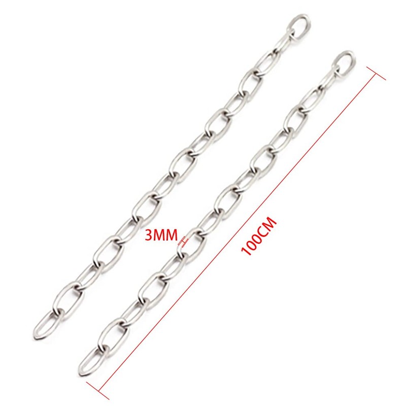 Small Metal Chain,Stainless Steel Safety Chains 40in (L) x 3MM