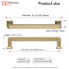 homdiy 10 Pack 5-1/16 Inch Champagne Bronze Cabinet Pulls, Solid
