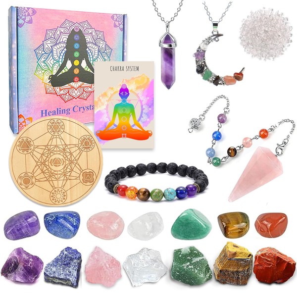 Healing Crystals, Natural Crystal for Beginners, Healing Crystal Gifts for Anxiety Relief, Meditation, Yoga, Spiritual Awakening (Healing Crystals)