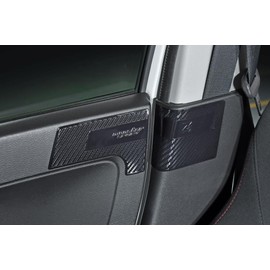 MONSTER SPORT Seat Belt Protector for Alto Works [HA36S], 4-Piece Set, Scratch Prevention, Interior Protection, Made in Japan, Black 898110-7350M