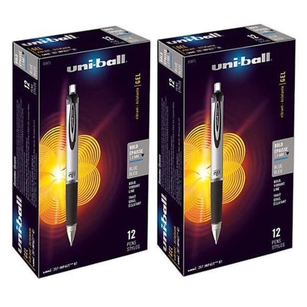 Uni-Ball 207 Impact RT Retractable Gel Rollerball Pen, 1.0mm, Bold