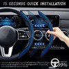 WOCOCN 2pcs Car Steering Wheel Cover,Anti-Skid Carbon Fiber Steering Wheel