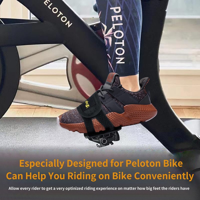 Singker Toe Clips Straps for Peloton Bike Adjustable Metal Pedal