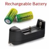 SKYWOLFEYE 2pcs SKYWOLFEYE 16340 3.7v 1800mAH Rechargeable Battery RCR123A +