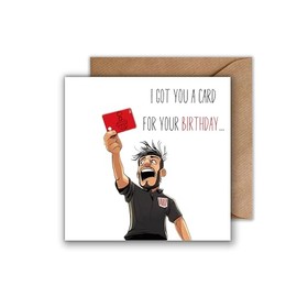 WBdesignz Birthday Card with Envelope - Birthday Card Football Referee Card for Birthday Referee Birthday Card Footballer Birthday Cards Birthday Cards Birthday Cards Birthday Cards Birthday Cards