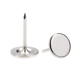 sourcing map 50 pcs upholstery nails drawing pins 11 mm x 17 mm flat head nails pins silver colour