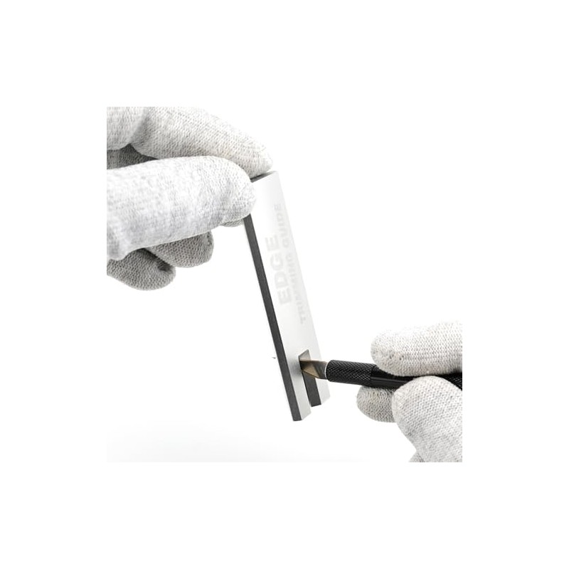 FOSHIO Aluminum Edge Trimming Guide Cutting Template Tool for Right