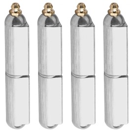 MOUNTAIN_ARK 4 Pack 4-1/4" Weld On Bullet Hinges, 304 Stainless Steel Heavy Duty Weldable Barrel Hinges for Metal Trailer Gate