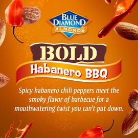 Blue Diamond Almonds, Bold Habanero BBQ, 16 Ounce