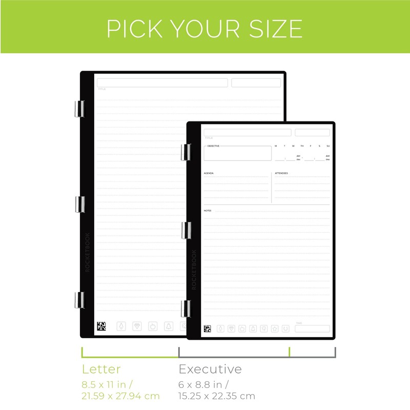 Rocketbook Pro Dot Grid Page Pack | Scannable Pro Notebook