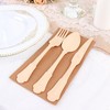24 Disposable Natural Birchwood Cutlery Set Baroque Design Spoons Forks