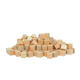 LUUFAN 200pcs Square Wood Beads Natural Unfinished Wood Blocks for DIY Painting Home Decor Christmas Decoration 1.5x1.5cm