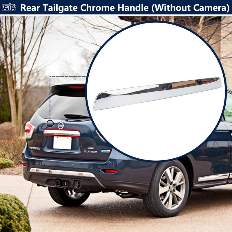 90810-9PG0A Rear Tailgate Chrome Handle Garnish Finisher Molding Compatible with