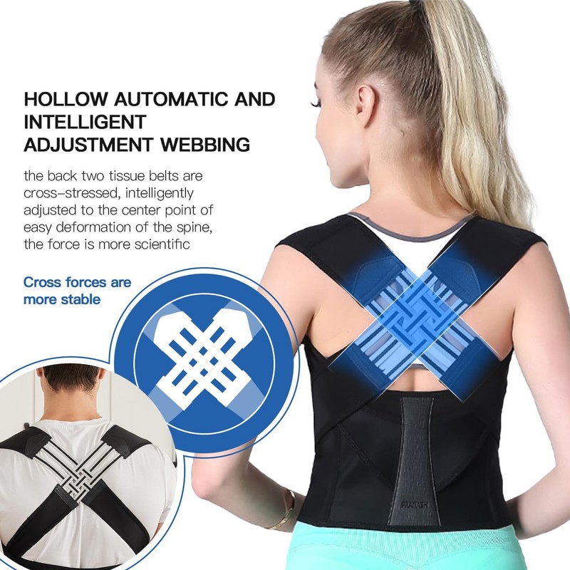 Posture Corrector for Women and Men, Adjustable Shoulder Posture Brace,