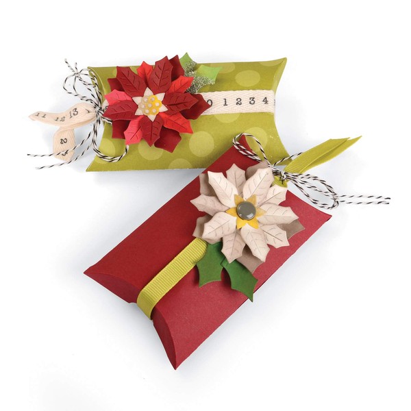 Sizzix Thinlits Die Set 7PK-Box, Pillow & Poinsettias by Jen