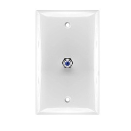 High Frequency Coaxial Rg6 Keystone F-Connector F81 Single Jack Wall Plate White Cable TV