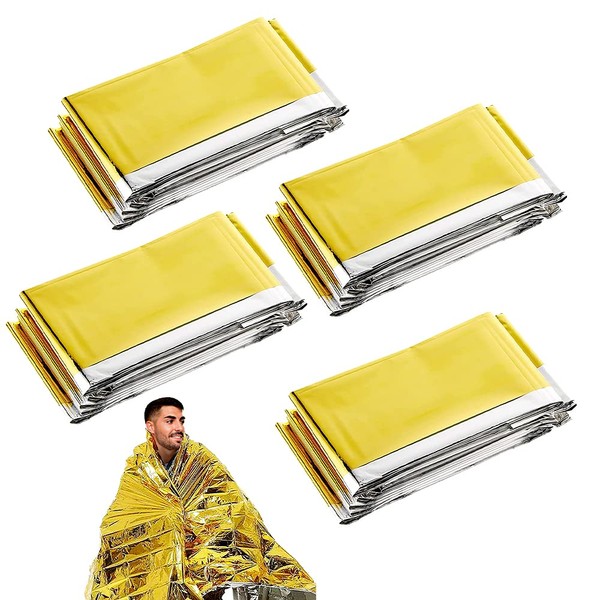 XiXiRan Rescue Blanket x 4, Emergency Blanket, Waterproof, Rescue Blanket,