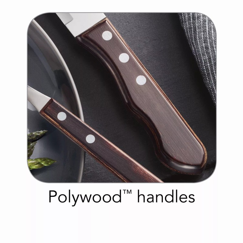 Tramontina, 12-Piece Carbon Steel Porterhouse Steak Knife and Fork Set