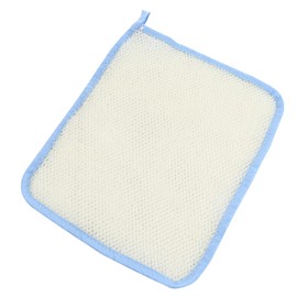 FRCOLOR Exfoliating Wash Cloths Nylon Bath Towels 5-Piece Set Scrubbers Quick Dry Family Pack