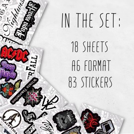 BulbaCraft Legendary Rock Band Stickers – Heavy Metal Laptop Decals - Vinyl Band Stickers for Adults, Rock Stickers and Decals, Gifts for Women & Men