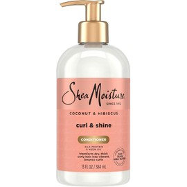 Shea Moisture Coconut & Hibiscus Curl & Shine Conditioner for Unisex Conditioner 13 oz