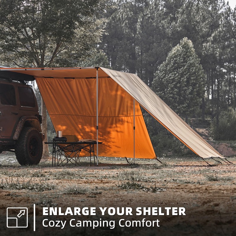 SAMOUT Awning Wall 6.6FT x 8.5FT Multi-Side Universal Awning Extension