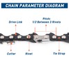 3-Pack 14 Inch Chainsaw Chain, 3/8" LP Pitch .043" Gauge