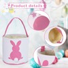 Zkaoai Easter Bunny Bags, Easter Bunny Baskets with Fluffy Tail,