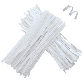 1500 Pcs 4.7 Inches Kraft Paper Twist Ties, White Bendable Reusable Bread Ties for Packaging Bag Valentines Gift Electronics Cords