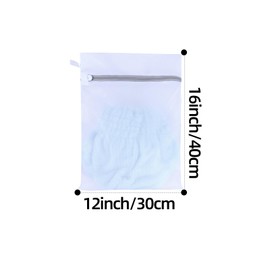 RICHERI Mesh Laundry Bags, Mesh Wash Bags, Durable Mesh Structure with Strong Zipper, Suitable for Underwear, Delicate Clothes, Pants, Shoes, Socks Washing (Small Fine Mesh, Small 12 * 16inch*4pcs)