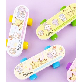6 Count Pikachu Eraser Set, Fun Skateboard Erasers, Assorted Designs