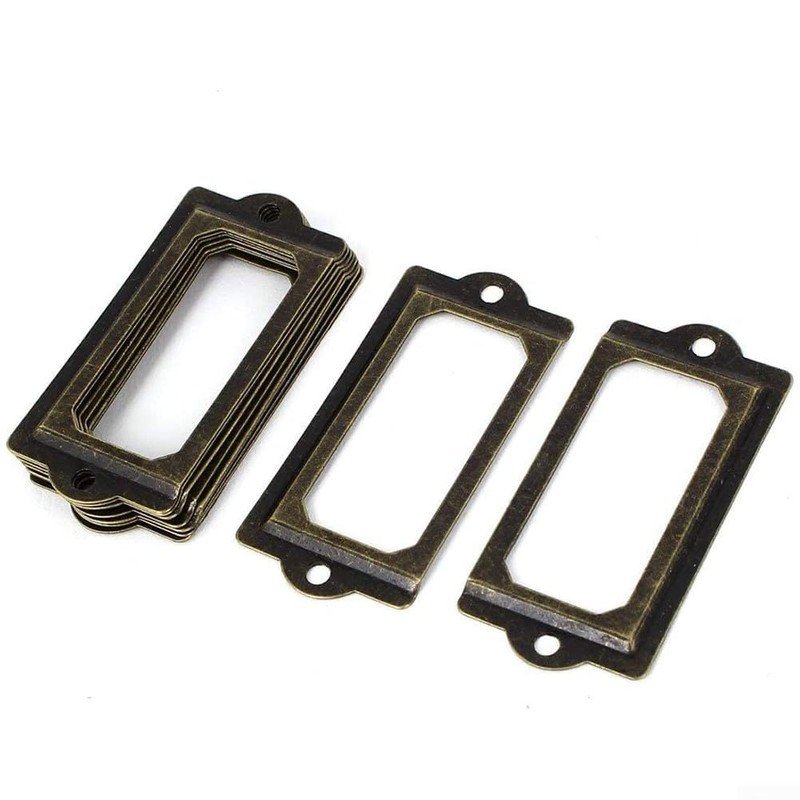 Clever Organization 30 Pack Antique Bronze Label Holders for Home