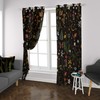 Moonslim Brown Gray Blackout Curtains, Grey Rustic Abstract Rustic Farmhouse