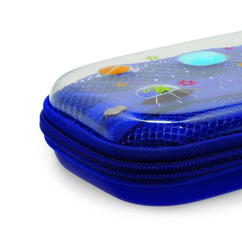 Legami - Wonderwow Pencil Case, Space Theme, 2 Compartments and