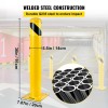 Safety Bollard 36-Inch Height 5.5-Inch Diameter Yellow Metal Traffic Barrier