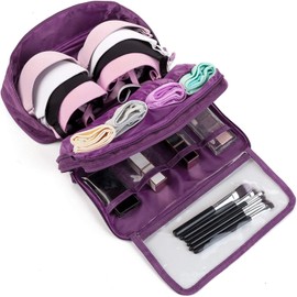 PUBAMALL Organizador de cajones Ropa de Viaje Bolsa de Acabado - Ropa Interior Bolsas de Almacenamiento de Sujetadores, para Ropa Interior, Sostenes, Calcetines, pañuelos (púrpura)