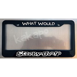 Holder for License Plate License Plate Holder for What Would Scooby Doo Glossy Black License Plate Frame Holder for Car License Plate Model-GS-128