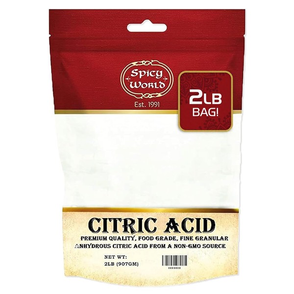 Citric Acid 2 LB Bag - 100% Pure, Food Grade