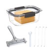 Yomjarl Sliced Cheese Container,Cheese Container for Refrigerator with a Metal