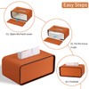 GORESE Tissue Box, Leather Rectangular Cosmetic Tissue Box, Paper Tissue