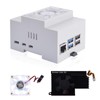 GeeekPi Raspberry Pi 5 Case, DIN Rail ABS Case with
