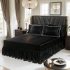 Bedorm Black Satin Bed in a Bag King Soft Fluffy