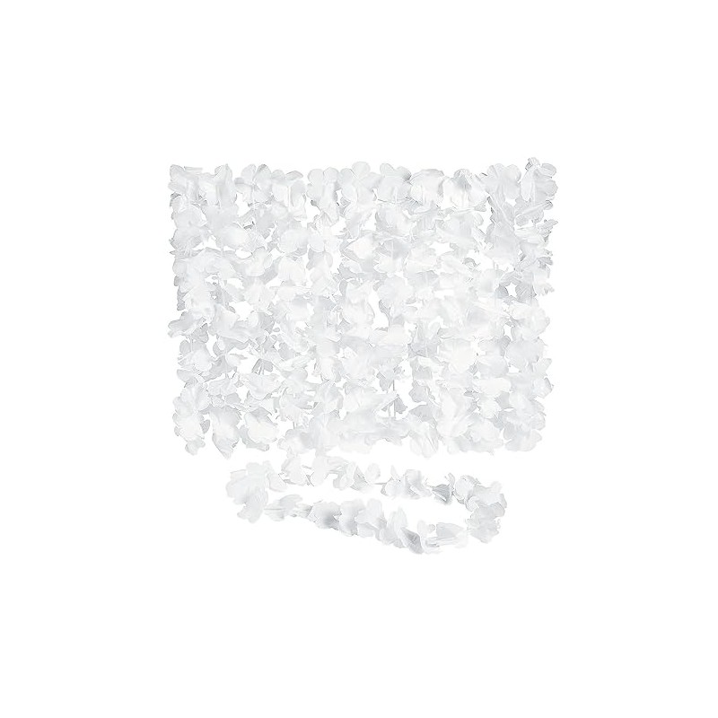 Bulk 96 Pieces White Flower Leis