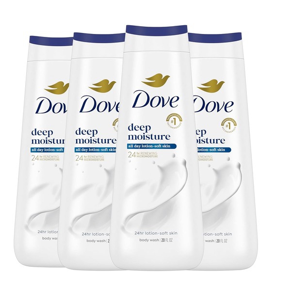 Dove Body Wash Deep Moisture 4 Count For Dry Skin