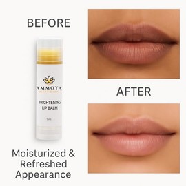 Brighten Lip Balm – Hidratante labial natural con cera de abejas, manteca de karité, manteca de cacao, miel y aceite de limón – Cuidado de labios hidratante para labios suaves y